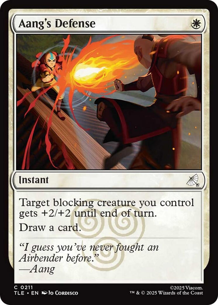 Image for Aang's Defense (211) [Avatar: The Last Airbender: Eternal-Legal] - Magic: The Gathering