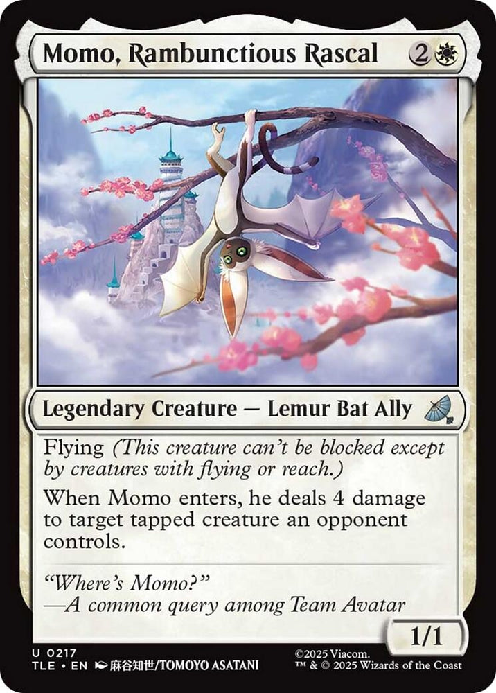 Image for Momo, Rambunctious Rascal (217) [Avatar: The Last Airbender: Eternal-Legal] - Magic: The Gathering