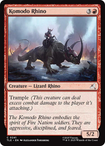 Image for Komodo Rhino (241) [Avatar: The Last Airbender: Eternal-Legal] - Magic: The Gathering