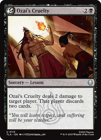 Image for Ozai's Cruelty (113) [Avatar: The Last Airbender] - Magic: The Gathering