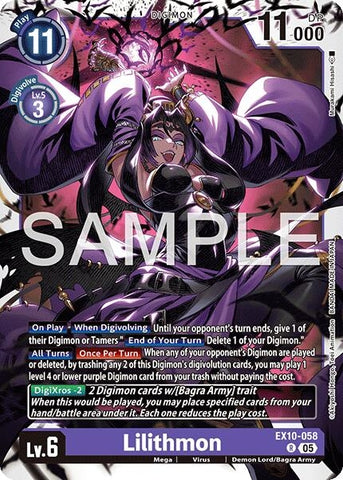 Image for Lilithmon (EX10-058 R) (Sinister Order) - Digimon Card Game