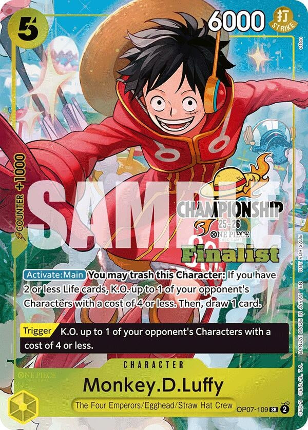 Image for Monkey.D.Luffy (CS 25-26 Finalist Card Set 1) (OP07-109) [One Piece Promotion Cards] - One Piece Card Game