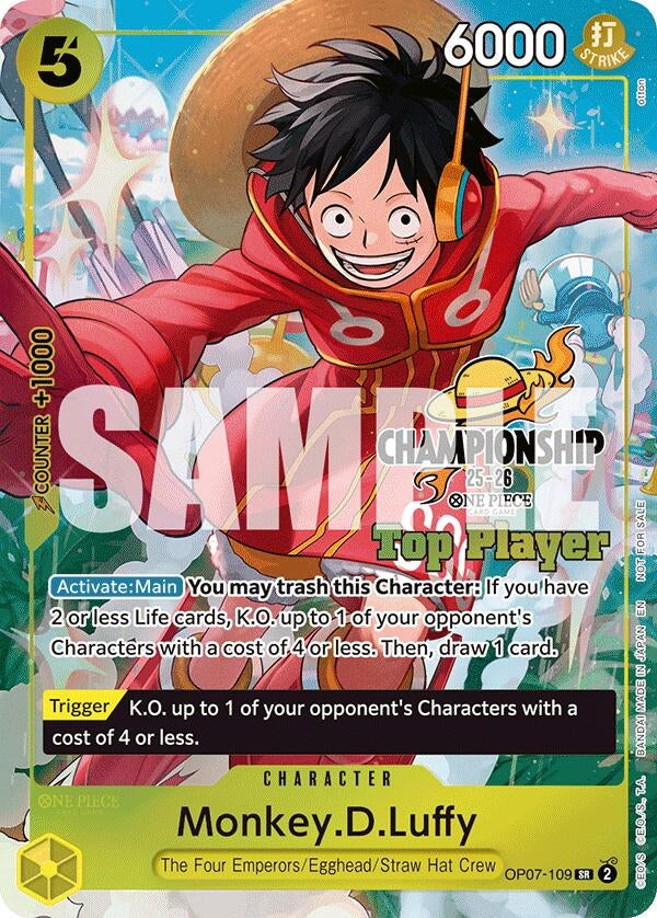 Image for Monkey.D.Luffy (CS 25-26 Top Player Pack) (OP07-109) [One Piece Promotion Cards] - One Piece Card Game