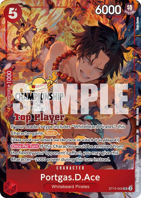 Image for Portgas.D.Ace (CS 25-26 Top Player Pack) (ST15-005) [One Piece Promotion Cards] - One Piece Card Game