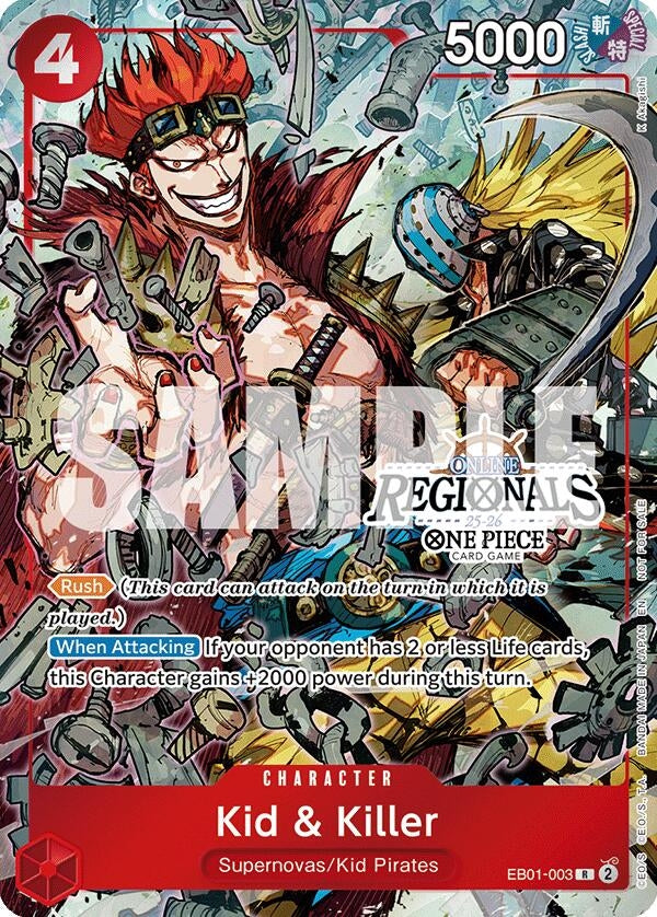 Image for Kid & Killer (Online Regional Participation Pack 2025 Vol.2) (EB01-003) [One Piece Promotion Cards] - One Piece Card Game