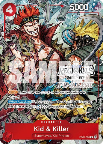 Image for Kid & Killer (Online Regional Finalist Card Set 2025 Vol.2) (EB01-003) [One Piece Promotion Cards] - One Piece Card Game