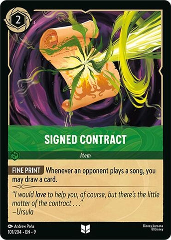 Image for Signed Contract (101/204) (Fabled) - Disney Lorcana