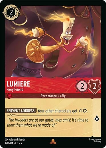 Image for Lumiere - Fiery Friend (121/204) (Fabled) - Disney Lorcana