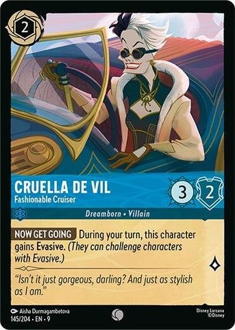 Image for Cruella De Vil - Fashionable Cruiser (145/204) (Fabled) - Disney Lorcana