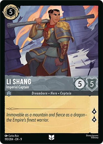 Image for Li Shang - Imperial Captain (193/204) (Fabled) - Disney Lorcana