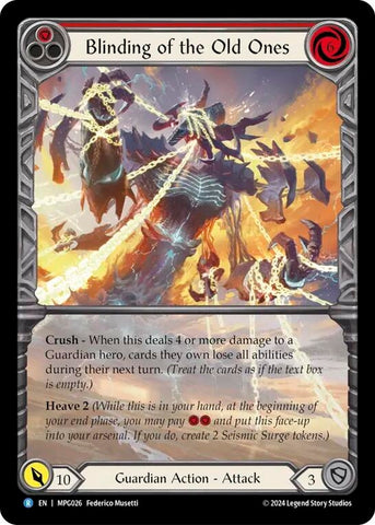 Image for Blinding of the Old Ones (Extended Art) (MPG026) (Mastery Pack Guardian) - Flesh and Blood TCG