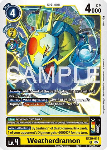 Image for Weatherdramon (EX10-014 C) (Sinister Order) - Digimon Card Game