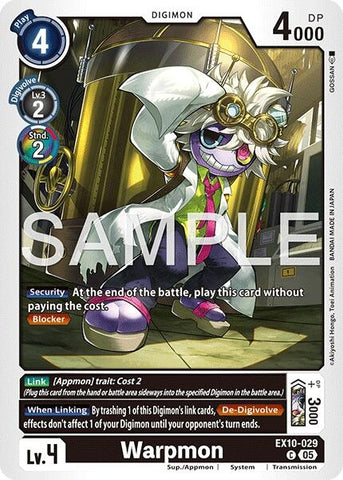 Image for Warpmon (EX10-029 C) (Sinister Order) - Digimon Card Game