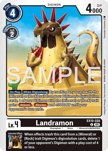Image for Landramon (EX10-028 C) (Sinister Order) - Digimon Card Game