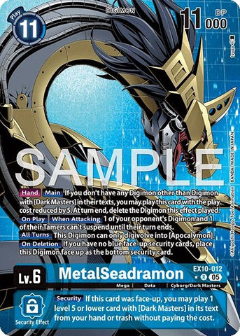 Image for MetalSeadramon (Alternate Art) (EX10-012 R) (Sinister Order) - Digimon Card Game