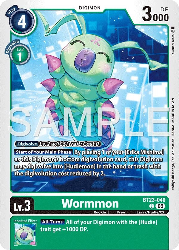 Image for Wormmon (BT23-040 C) [Hackers' Slumber] - Digimon Card Game