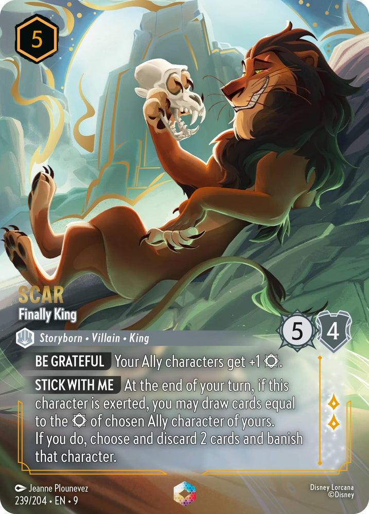 Image for Scar - Finally King (Enchanted) (239/204) (Fabled) - Disney Lorcana