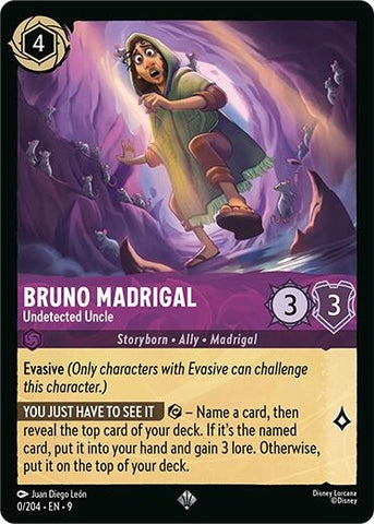 Image for Bruno Madrigal - Undetected Uncle (0/204) (Fabled) - Disney Lorcana