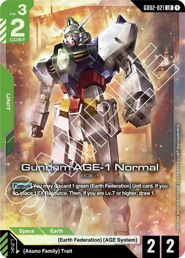 Image for Gundam AGE-1 Normal (GD02-021) [Dual Impact] - Gundam Card Game