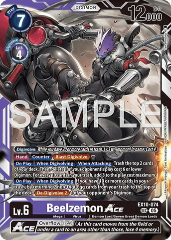 Image for Beelzemon ACE (EX10-074 SEC) (Sinister Order) - Digimon Card Game