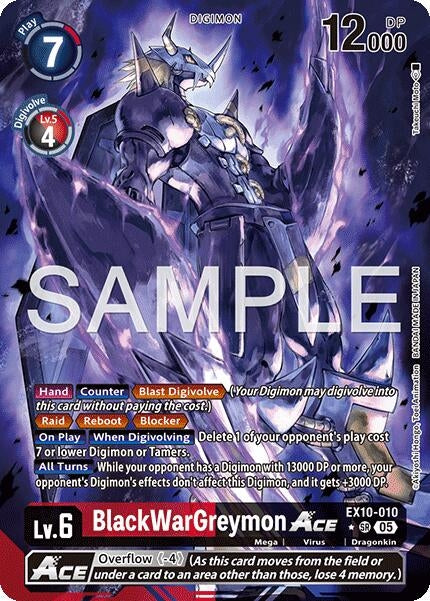 Image for BlackWarGreymon ACE (Alternate Art) (EX10-010 SR) (Sinister Order) - Digimon Card Game
