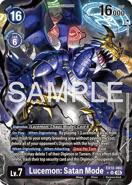 Image for Lucemon: Satan Mode (Alternate Art) (EX10-060 SR) (Sinister Order) - Digimon Card Game