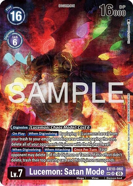 Image for Lucemon: Satan Mode (SP) (EX10-060 SR) (Sinister Order) - Digimon Card Game