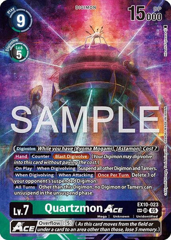 Image for Quartzmon ACE (SP) (EX10-023 SR) (Sinister Order) - Digimon Card Game