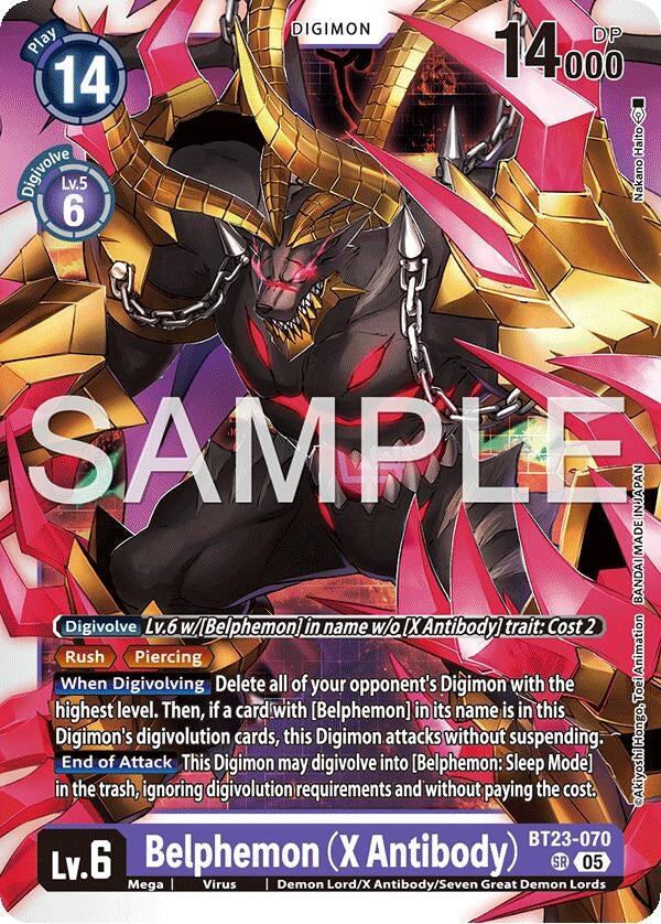 Image for Belphemon (X Antibody) (BT23-070 SR) [Hackers' Slumber] - Digimon Card Game