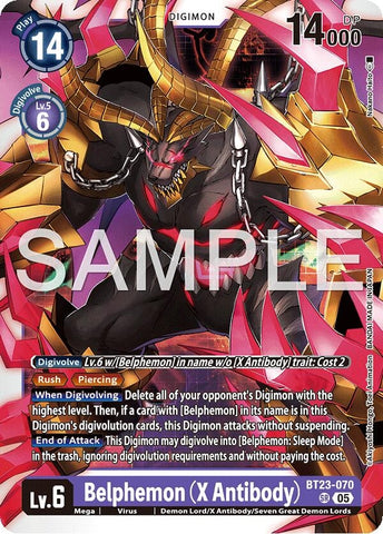 Image for Belphemon (X Antibody) (BT23-070 SR) [Hackers' Slumber] - Digimon Card Game