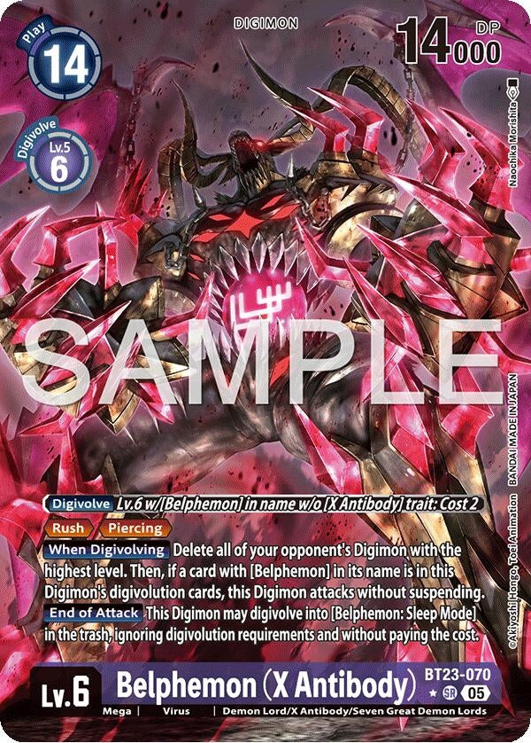 Image for Belphemon (X Antibody) (Alternate Art) (BT23-070 SR) [Hackers' Slumber] - Digimon Card Game