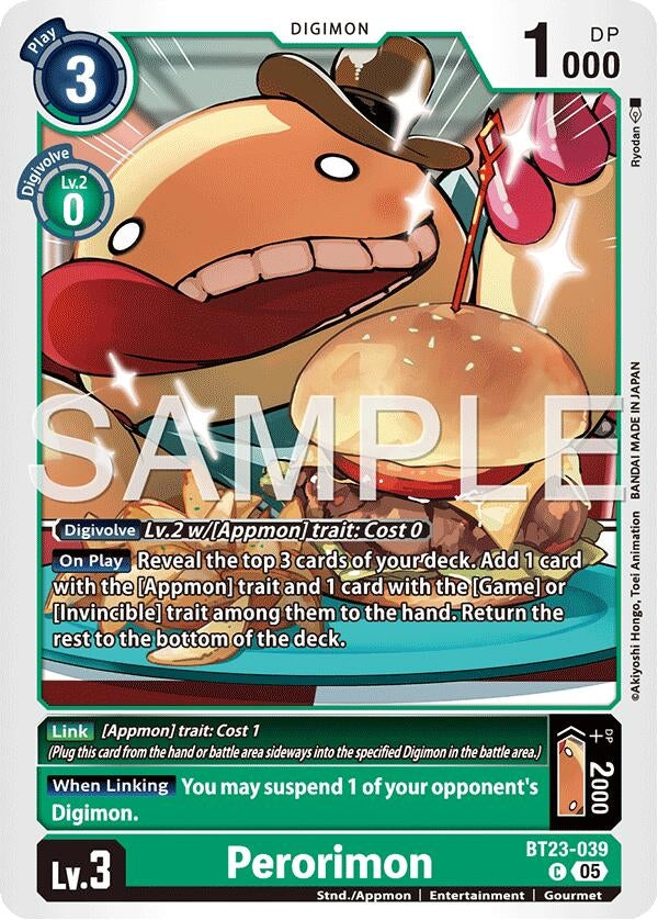 Image for Perorimon (BT23-039 C) [Hackers' Slumber] - Digimon Card Game