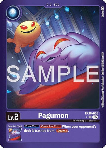 Image for Pagumon (Limited Foil) (EX10-005 C) (Sinister Order) - Digimon Card Game