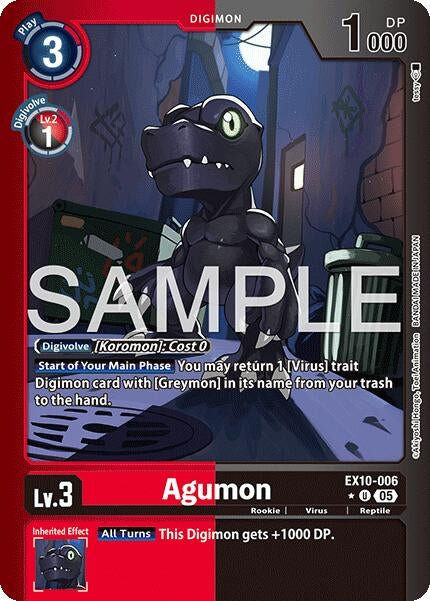 Image for Agumon (Limited Foil) (EX10-006 U) (Sinister Order) - Digimon Card Game