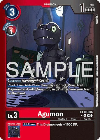 Image for Agumon (Limited Foil) (EX10-006 U) (Sinister Order) - Digimon Card Game