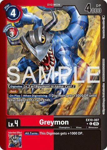 Image for Greymon (Limited Foil) (EX10-007 C) (Sinister Order) - Digimon Card Game