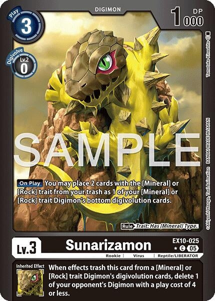 Image for Sunarizamon (Limited Foil) (EX10-025 C) (Sinister Order) - Digimon Card Game
