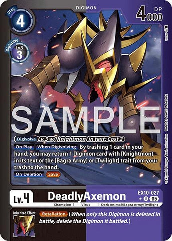 Image for DeadlyAxemon (Limited Foil) (EX10-027 U) (Sinister Order) - Digimon Card Game