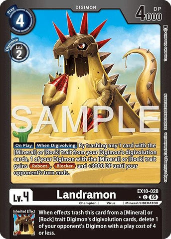 Image for Landramon (Limited Foil) (EX10-028 C) (Sinister Order) - Digimon Card Game