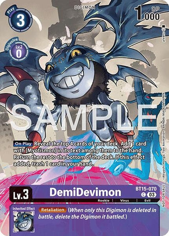 Image for DemiDevimon (Sinister Order Legend Pack) (BT15-070 C) (Exceed Apocalypse) - Digimon Card Game