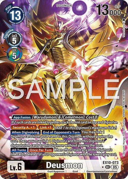 Image for Deusmon (Alternate Art) (EX10-073 SEC) (Sinister Order) - Digimon Card Game