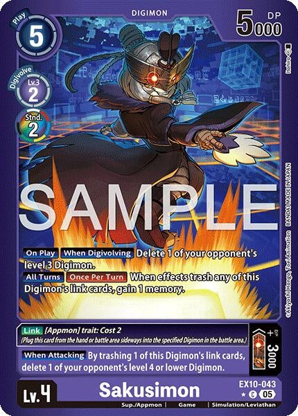 Image for Sakusimon (Limited Foil) (EX10-043 C) (Sinister Order) - Digimon Card Game