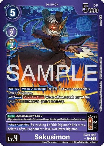 Image for Sakusimon (Limited Foil) (EX10-043 C) (Sinister Order) - Digimon Card Game