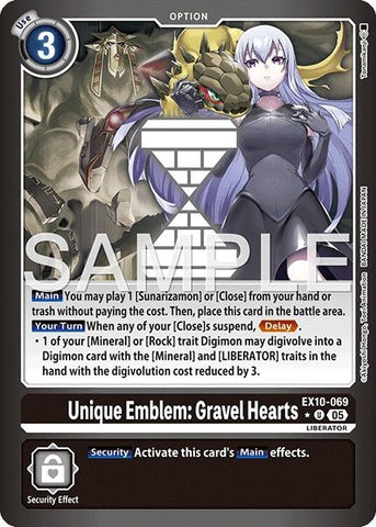 Image for Unique Emblem: Gravel Hearts (Limited Foil) (EX10-069 U) (Sinister Order) - Digimon Card Game