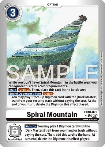Image for Spiral Mountain (Limited Foil) (EX10-072 C) (Sinister Order) - Digimon Card Game