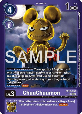 Image for ChuuChuumon (Limited Foil) (EX10-039 C) (Sinister Order) - Digimon Card Game