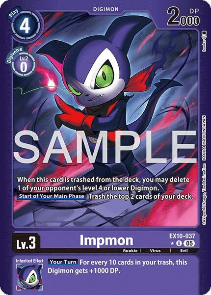Image for Impmon (Limited Foil) (EX10-037 U) (Sinister Order) - Digimon Card Game