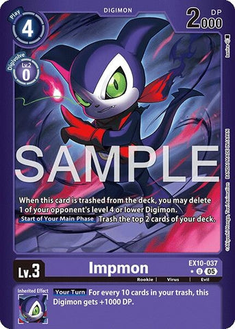 Image for Impmon (Limited Foil) (EX10-037 U) (Sinister Order) - Digimon Card Game