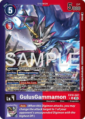 Image for GulusGammamon (Limited Foil) (EX10-042 U) (Sinister Order) - Digimon Card Game
