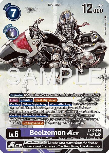 Image for Beelzemon ACE (Alternate Art) (EX10-074 SEC) (Sinister Order) - Digimon Card Game